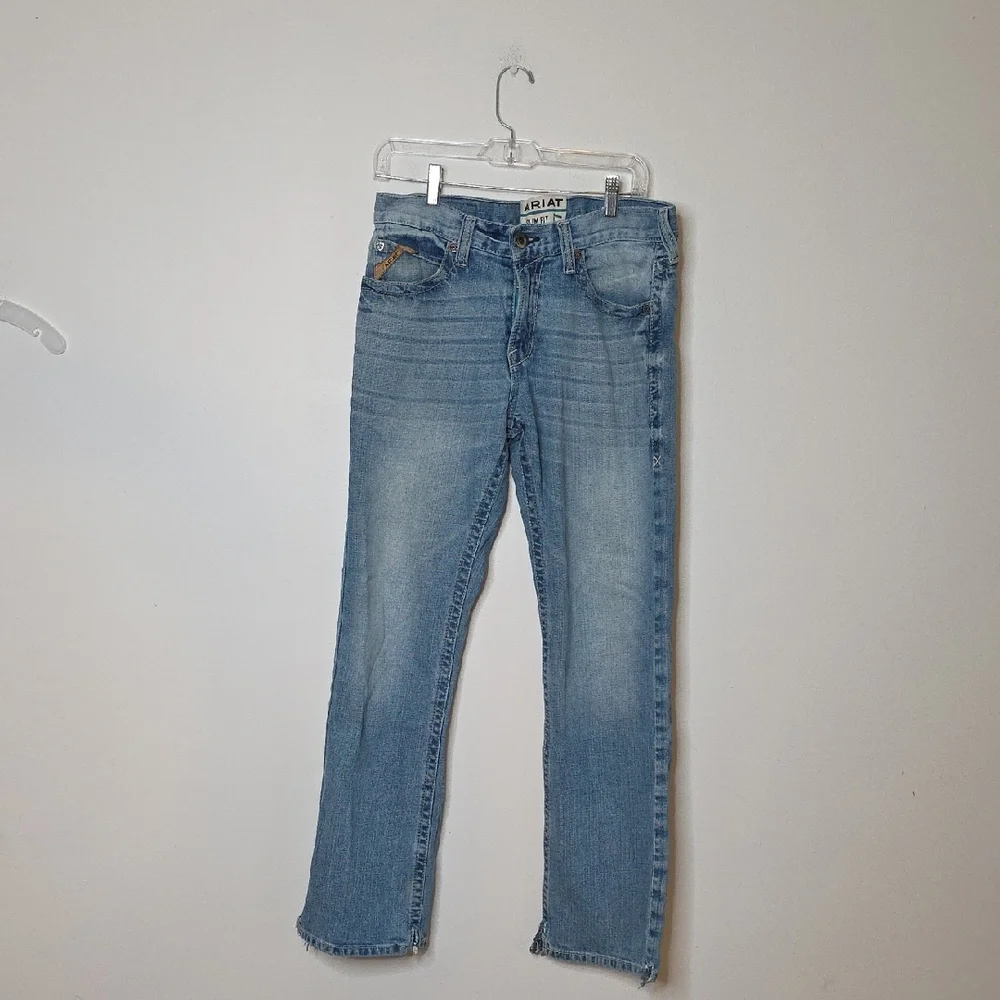 Ariat Light Blue Jeans M7 slim Fit Straight Leg 32x32 - Picture 1 of 7